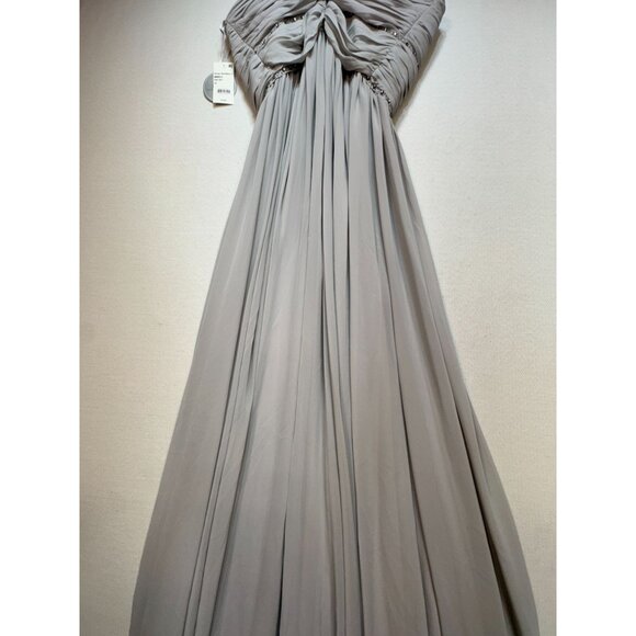 Pearl Georgina Chapman Of Marchesa Womens Formal Midi Dress Gown Sz 12 Pure Gray - Picture 12 of 13